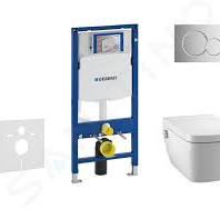 Geberit Duofix - Modulo di installazione per WC sospesi con placca di  comando Sigma01, cromo lucido + WC-bidet e copriwater Tece One, Rimless, ...