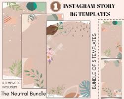 An aesthetic powerpoint template can makes the slide look more pleasant and attractive. Instagram Story Background Template Aesthetic Neutral Etsy