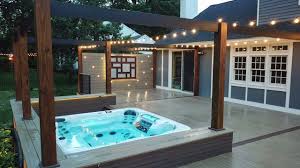 They include the actual height of the rail above the deck, the height above grade when a guardrail is required and important baluster spacing dimensions. Incredible Deck With Built In Hot Tub Full Backyard Makeover Time Lapse Youtube