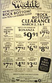 Wecht S Army And Navy Store Ad In Pompton Lakes Nj 1978 Pompton Lakes Navy Store School Advertising