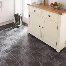 Self Adhesive Floor Tiles Grey Stone Effect Tiling Flooring B M