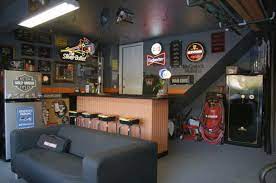 Clean the garage floor as best you can, but if the stains prove impossible to remove even with a power washer, then think about your other options. Simple Garage Man Cave Ideas Your Dream Garage Man Cave Ideas Interior Design Man Cave Furniture Man Cave Design Bars For Home