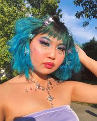 100 characters with multicoloured hair. Anime Unicorn Hair Dye Neon Blue Hair Color Hair Color Dyed Hair Blue Hair