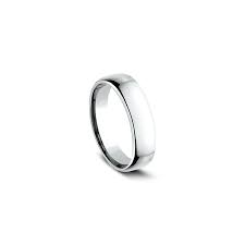 Double emerald diamond wedding ring. 18k White Gold Comfort Fit Wedding Band 4 0mm Marshall Pierce Chicago