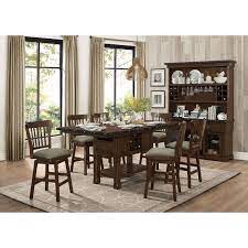 Skye swivel light gray velvet and brushed stainless steel dining room side chairs (set of 2) by armen living mason swivel dining chair in black faux leather, walnut wood and stainless steel (set of 2) Schleiger Counter Height Dining Room Set W Swivel Chairs By Homelegance Furniturepick