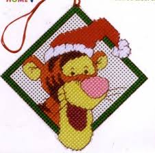 Anna cartoon character from disney frozen free cross stitch pattern size about 150 stitches. Rare Disney Santa Hat Tigger Cross Stitch Kit Christmas Ornament