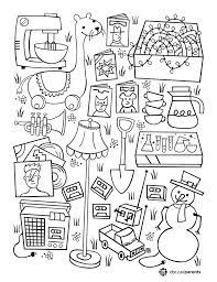 Garage Sale Colouring Printable Take A Break And Colour Together Cbc Parents Dog Coloring Book Monkey Coloring Pages Coloring Pages