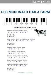 Old Macdonald Had A Farm Nursery Rhymes Piano Sheet Music Piano Notes Songs Piano Music With Letters Piano Music Lessons