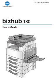 Find everything from driver to manuals of all of our bizhub or accurio products Konica Minolta Bizhub 180 User Manual Pdf Download Manualslib