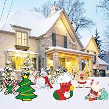 Check spelling or type a new query. Christmas Decorations Outdoor Yard Sign 6 Pack Large Lawn Stakes For Garden Patio Party Decor New Year Winter Wonderland Corrugate Christmas Tree Santa Claus Reindeer Crutches Snowman Stockings Pricepulse