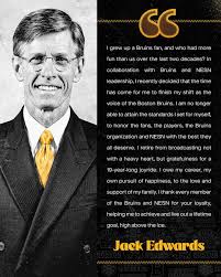 Jack Edwards announces his retirement. : r/hockey