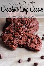 Double Chocolate Chip Cookies Recipe In 2020 Double Chocolate Chip Cookies Chocolate Chip Cookies Plain Cookies