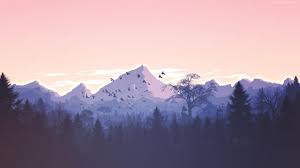 Mountain And Forest Digital Art Landscape Forest Mountains Fan Art Artwork 2k Minimalist Desktop Wallpaper Desktop Wallpaper Art Minimal Desktop Wallpaper