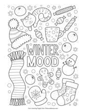 It cannot be denied that this activity can stimulate the imagination of children, as well as children's media to learn colors and shapes. Winter Coloring Pages Free Printable Pdf From Primarygames