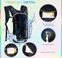 Cofurni Trinkrucksack mit 2L Wasserblase, Festivals Isolierter Wasserpack,  Rave Trinkrucksack Rucksack für Männer und Frauen, geeignet für ...