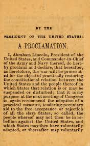 The emancipation proclamation, or proclamation 95, was a presidential proclamation and executive order issued by united states president abraham lincoln on september 22, 1862, during the civil war. Lincoln Collection Distributing The Emancipation Proclamation