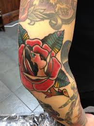 Rose Elbow Tattoo Design Traditional Rose Tattoos Yellow Rose Tattoos Elbow Tattoos