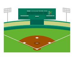 野球場とスコアボードのイラスト | 無料のフリー素材 イラストエイト