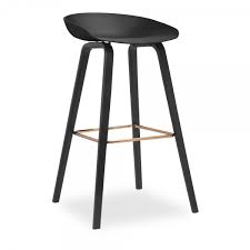 Farmhouse kitchen stool, industrial counter walnut color wooden top black 2pcs. Black And Gold Milano Wooden Bar Stool 75cm Kitchen Bar Stools