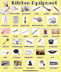 Kitchen Equipment Useful List Of 55 Kitchen Utensils With Picture English Study Online Kitchen Equipment Kitchen Utensils List Kitchen Utensils