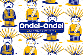 Ondel ondel big jakarta indonesia traditional stock vector royalty free 306153998. Ondel Ondel Seamless Pattern Pre Designed Photoshop Graphics Creative Market