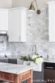 Gray And White And Marble Kitchen Reveal Maison De Pax Kitchen Marble White Kitchen Tiles Kitchen Remodel