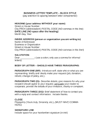 How To Write A Business Letter In Block Format Sample