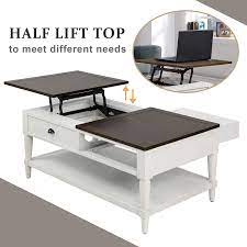 The top of this cocktail table features a grey and black mosaic tile inlay. Buy Magekcoo Modern Lift Top Coffee Table For Living Room With Drawer Storage Compartment Open Shelf Cabinet Wood Centre Soft Table Reception Room Office Online In Vietnam B098dsc26s