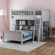 Shop For Twin Over Twin Bed Storage Drawers Stairs Kids Baysitone Loft System Twin Over Twin Bunk Bed Wood Ladder Gray Online Alyssafavour In 2020 Bed Frame With Drawers Bunk Beds With