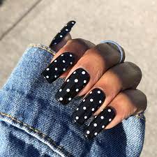 Polka Dotted Surprise Black White Red Peekaboo Color Etsy Dot Nail Designs Polka Dot Nails Dots Nails
