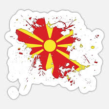 Elke dag worden duizenden nieuwe afbeeldingen. Vlag Van Noord Macedonie De Vlag Van Macedonie Als Een Scheutje Kleur Sticker Spreadshirt