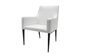 Lauren Dining Chair With Painted Black Metal Legs And Ivory White Leatherette Dining Chairs Upholstered Dining Chairs White Dining Chairs