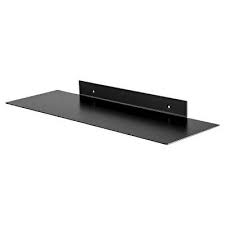 The negative space adds a soft look, so it won't overpower your wall. Dolle Katana Floating Metal Wall Shelf 24 Black Metal Wall Shelves Metal Shelves Wall Shelves