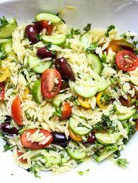 Italian Lemon Orzo Salad Recipe Lemon Orzo Salad Orzo Salad Vegetarian Recipes