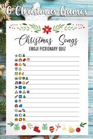10 In One Pack Christmas Party Games Christmas Songs Emoji Etsy In 2021 School Christmas Party Work Christmas Party Kids Christmas Party