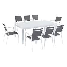 Cambridge Palermo Aluminum 9 Piece Expandable Patio Dining Set Expandable Dining Table Outdoor Dining Set Mod Furniture