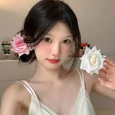 1 pz rosa fiore tornante donne spilla da sposa festa nuziale clip di  capelli rosa fiore artificiale accessori per capelli ragazze copricapo