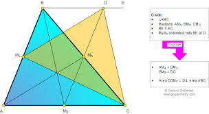Geometry Problem 860 Triangle Three Medians Parallel Parallelogram Area Congruence Level High School Sat Prep Geometry Problems Geometry Help Geometry