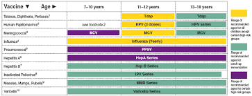 Recommended Immunization Schedules For Persons Aged 0