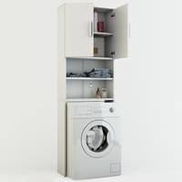 Vicco Waschmaschinenschrank Weiss 190 X 64 Cm Badregal Hochschrank Waschmaschine Bad Hochschrank Badschrank Schrank Waschmaschine