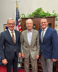 Mtg w outgoing & incoming leadership for Iowa Bankers Association: John  Sorensen & Adam Gregg