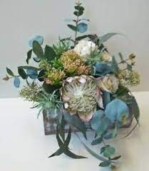For more information, contact count. Australian Native Flower Protea Blue Gum Wedding Bouquet Rustic Roses Fake Posy Ebay