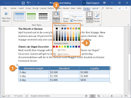 Borders And Shading In Word Tables Customguide