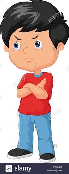 Illustration about angry boy standing with his arms crossed, cartoon character design. Stubborn Boy With Arms Crossed Stock Vector Image Art Alamy