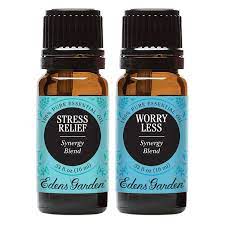 Think of stress relief as your body's bellman, relieving you of mental baggage with its calming, citrusy aroma. Amazon Com Edens Garden Stress Relief Worry Less Essential Oil Synergy Blend 100 Pure Therapeutic Grade Aromatherapy Oils 10 Ml Value Pack Beauty