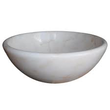round natural stone vessel sink