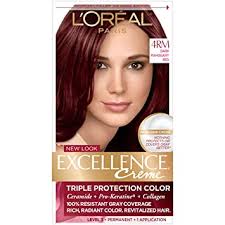 You can dye the whole hair or only the. Amazon Com L Oreal Paris Excellence Creme Permanent Hair Color 4rm Dark Mahogany Red 100 Percent Gray Coverage Hair Dye Pack Of 1 Chemical Hair Dyes Beauty