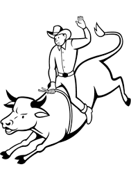 Bull riding rodeo coloring page | free printable coloring pages, free portable network graphics (png) archive. Rodeo Bull Rider Coloring Page Free Pr 1762843 Png Images Pngio