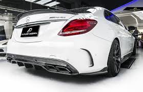 Rear Bumper Gt Lower Side Splitters Benz W205 Amg Sedan Wagon