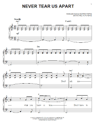 Never Tear Us Apart Piano Sheet Music Best Music Sheet